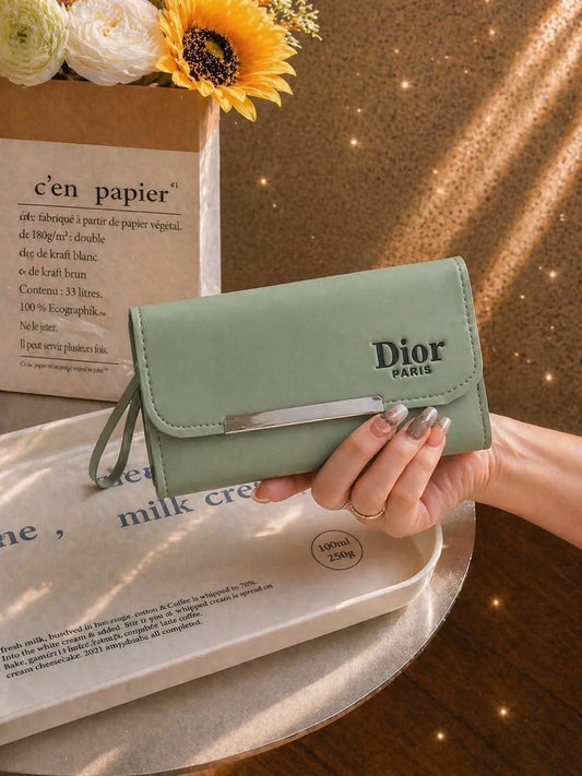 Dior PU Wallet Medium 2 Pockets