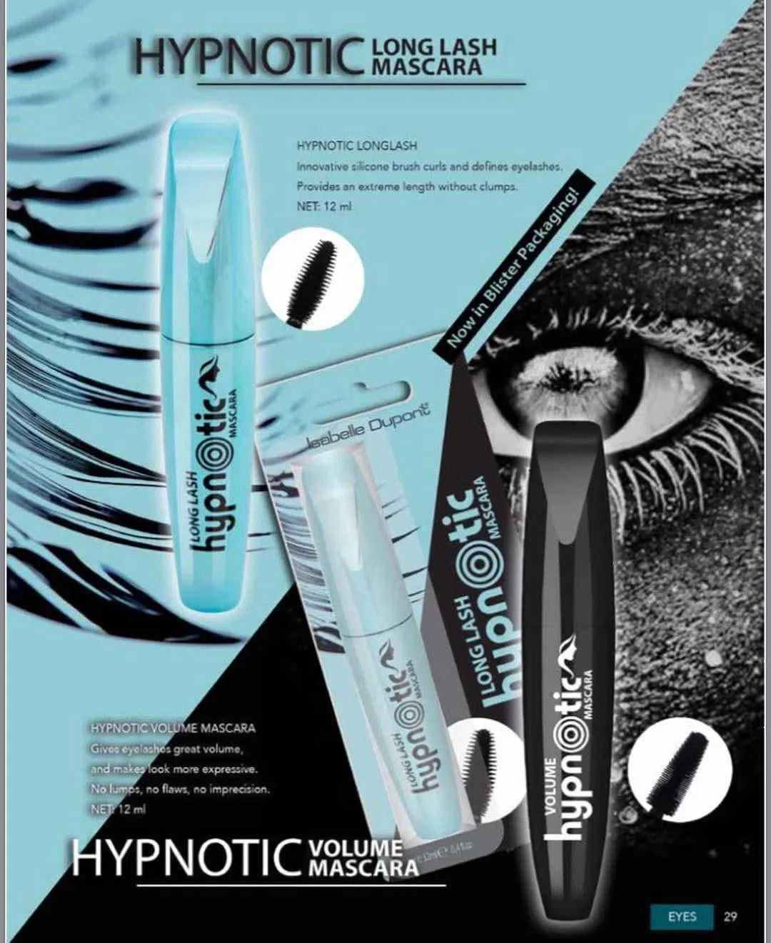 Waterproof Mascara for Long Lasting Lashes Blue