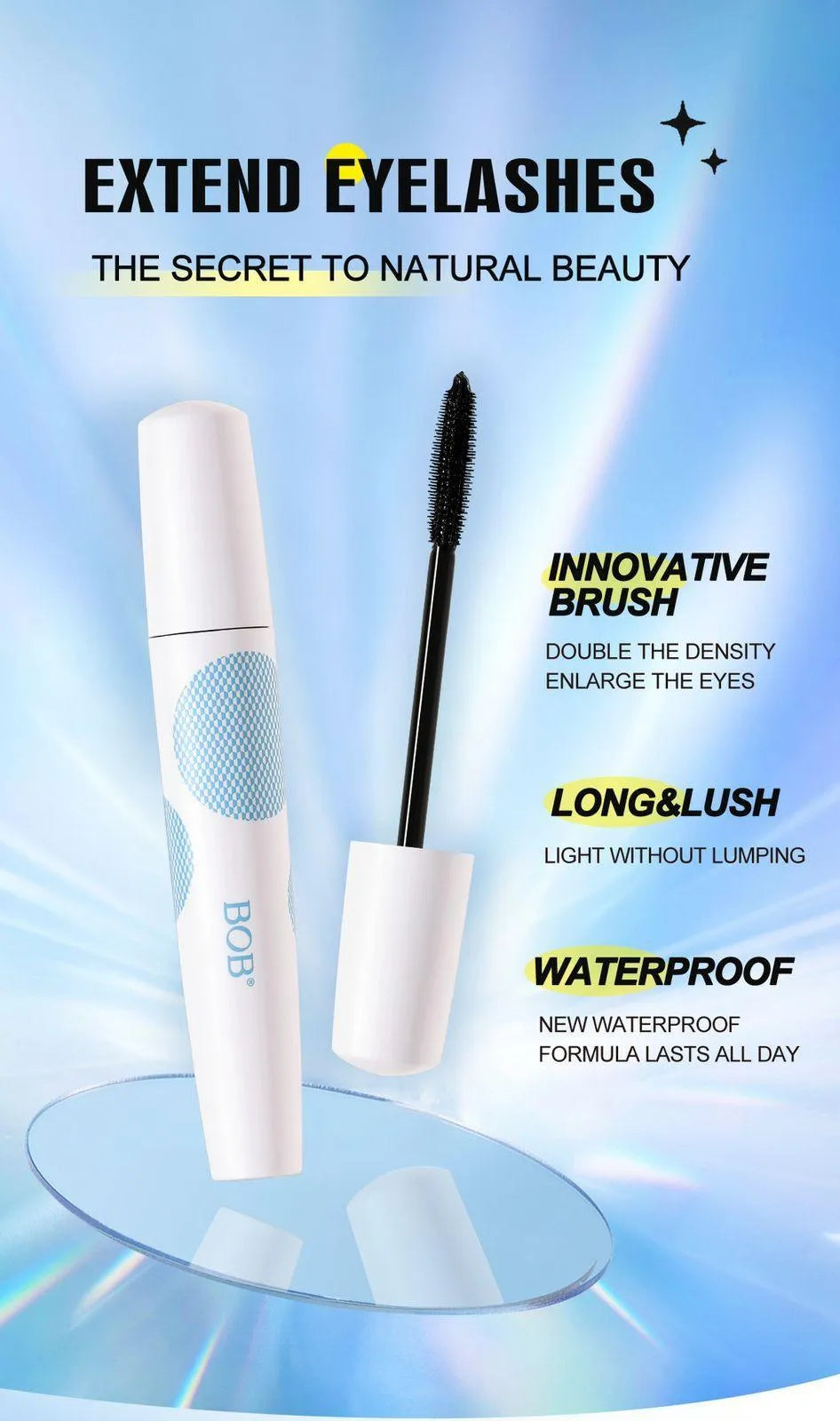 Waterproof Eyelash Mascara Black