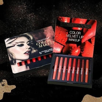 Color Velvet Lip Makeup Set 8 Shades Long Lasting