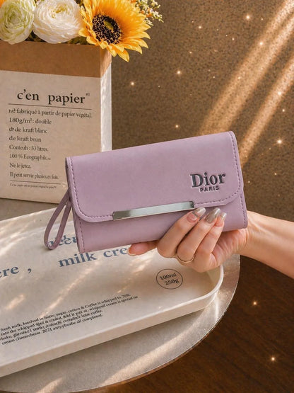Dior PU Wallet Medium 2 Pockets