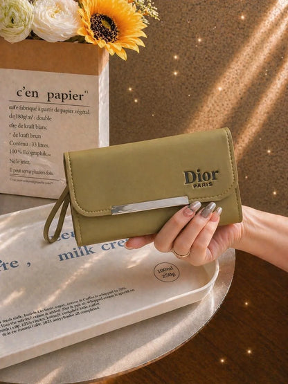 Dior PU Wallet Medium 2 Pockets