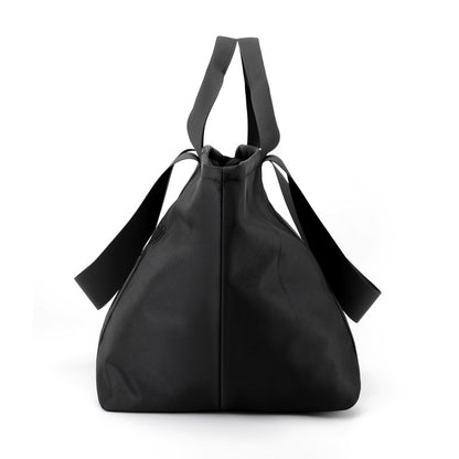 Trumpet Black Embroidered Nylon Crossbody Bag