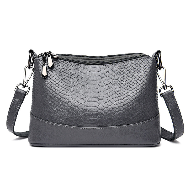 Elegant Snakeskin PU Leather Handbag