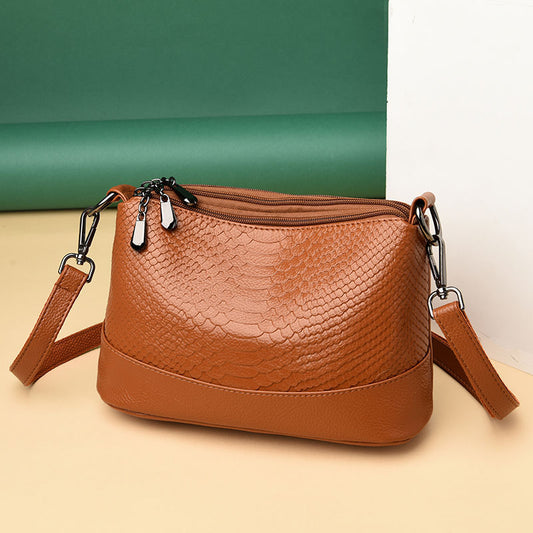 Elegant Snakeskin PU Leather Handbag