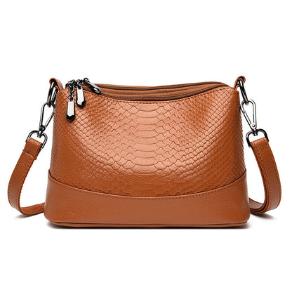Elegant Snakeskin PU Leather Handbag