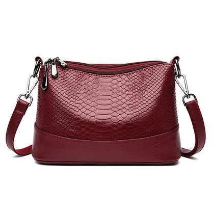 Elegant Snakeskin PU Leather Handbag