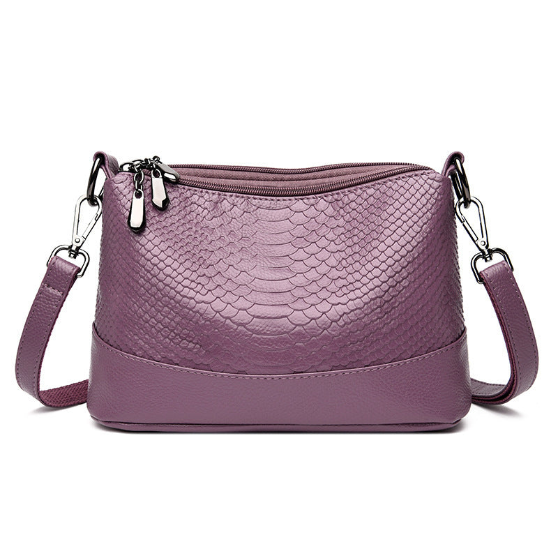 Elegant Snakeskin PU Leather Handbag