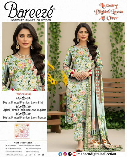 Seafoam Green 3-Piece Lawn Ensemble