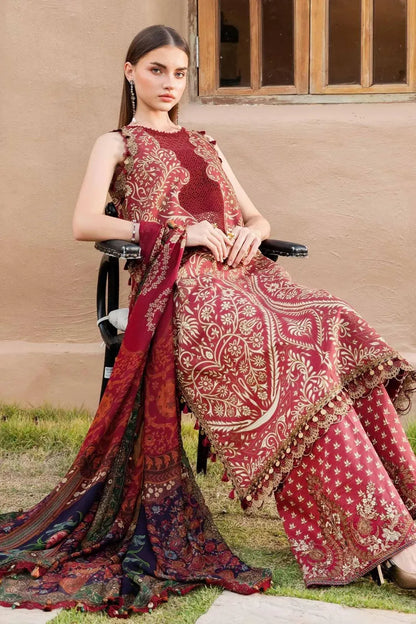 Elegant Maroon Digital Print Lawn Collection