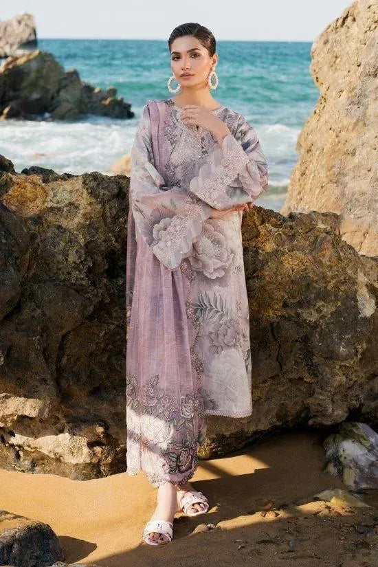 Premium Lilac Digital Print Lawn Ensemble