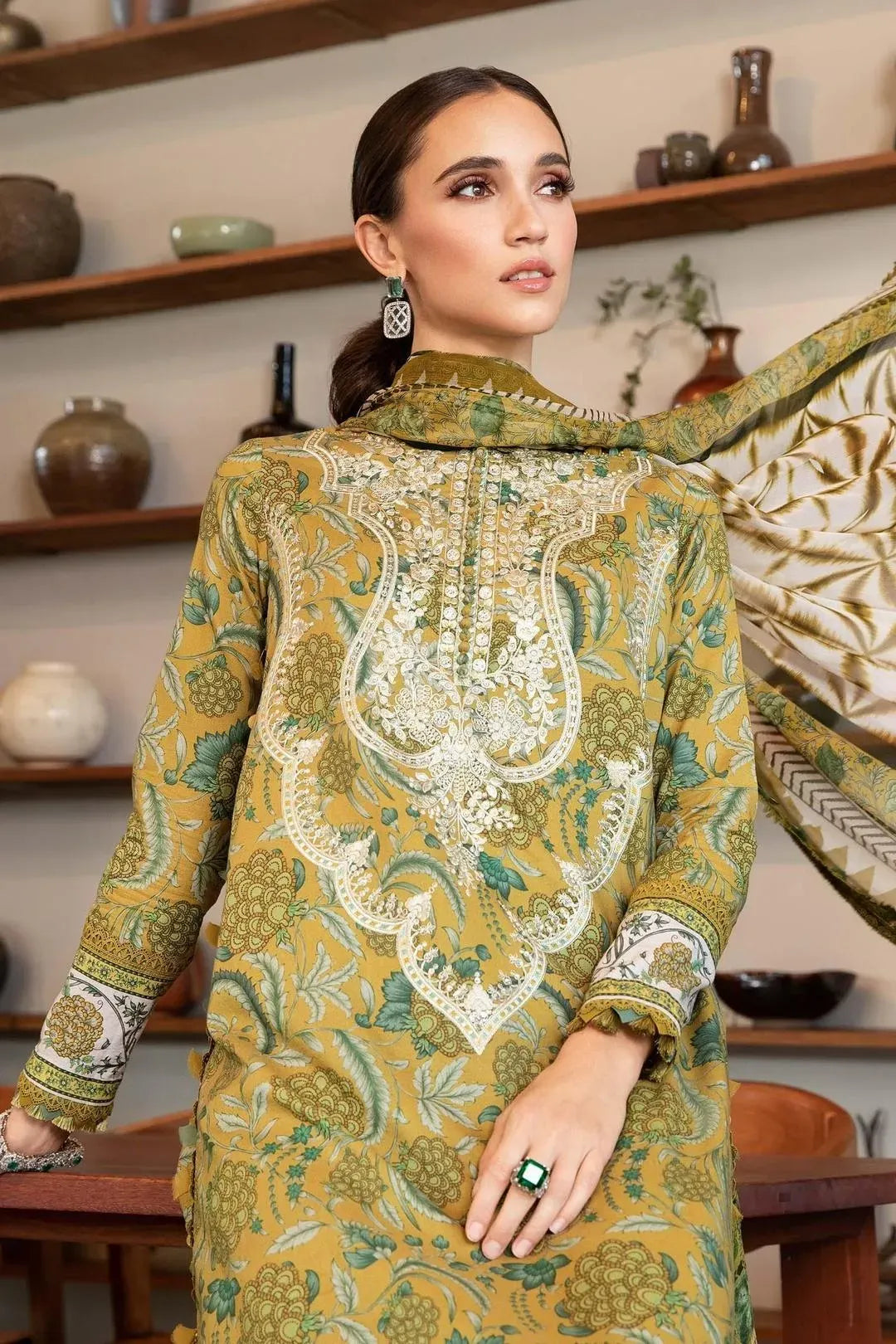 Radiant Yellow 3-Piece Digital Print Lawn Ensemble