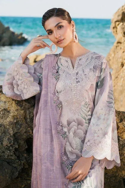 Premium Lilac Digital Print Lawn Ensemble