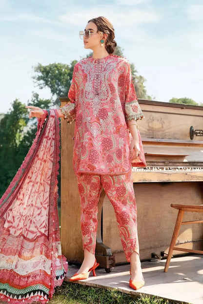 Vibrant Pink 3-Piece Digital Print Lawn Suit