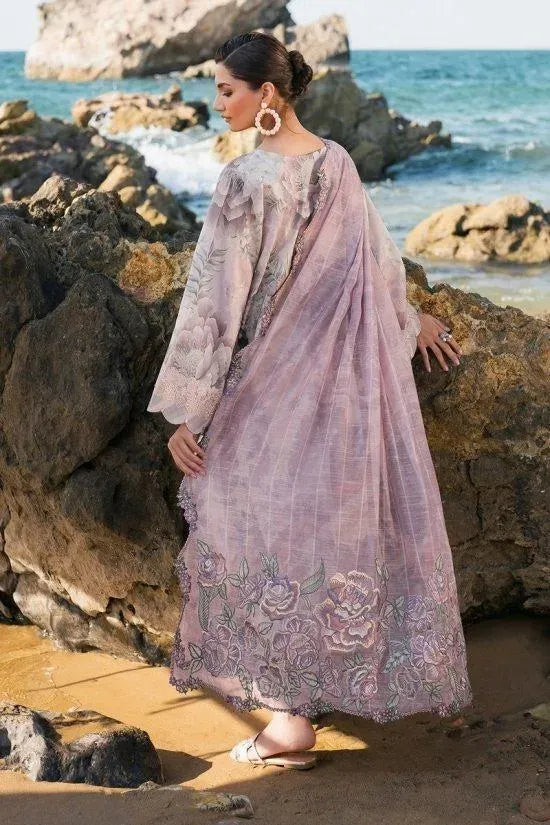Premium Lilac Digital Print Lawn Ensemble