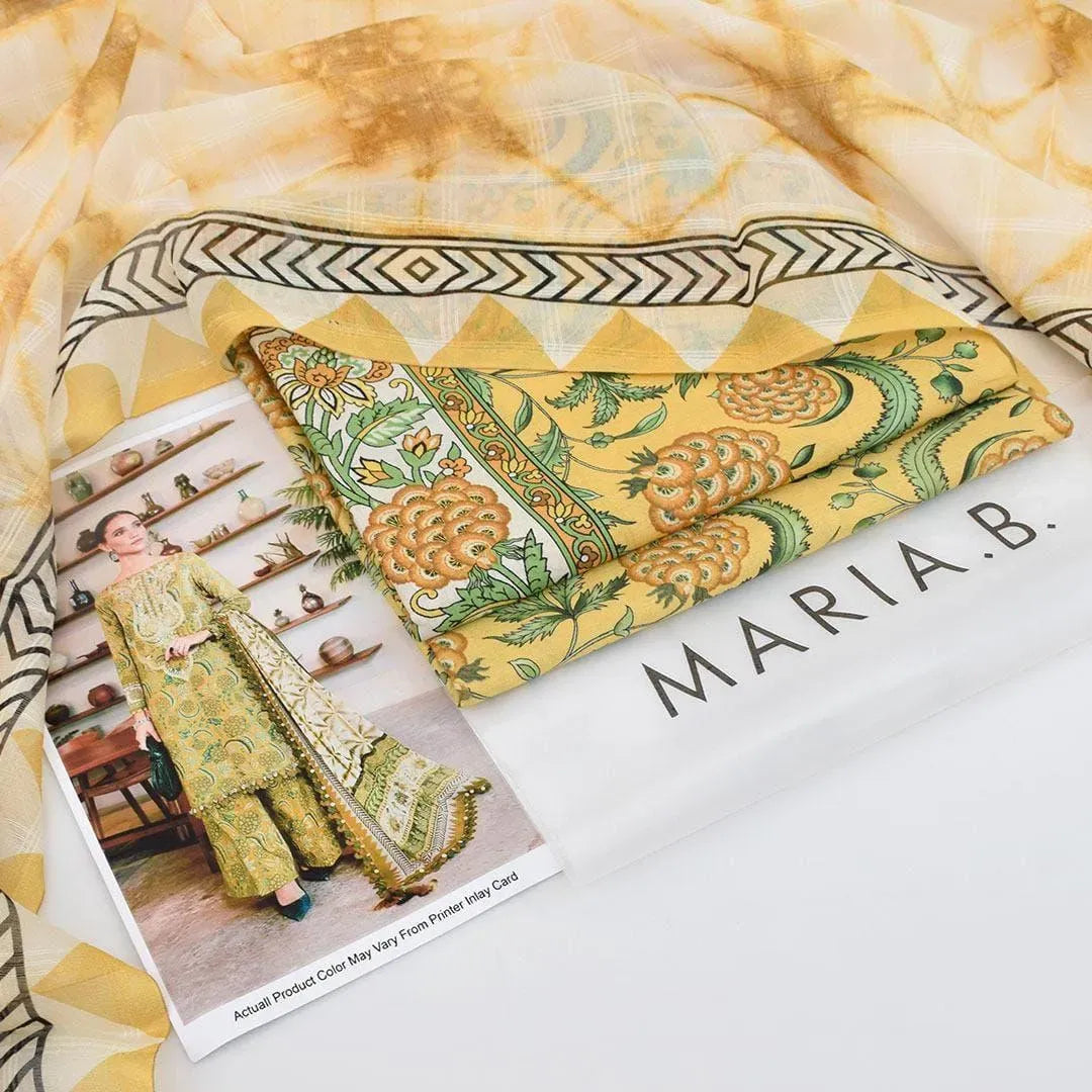 Radiant Yellow 3-Piece Digital Print Lawn Ensemble
